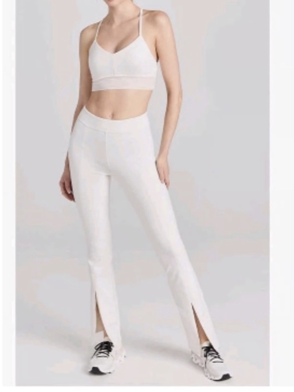 alo yoga cream airbrush Flare Pants Size XS